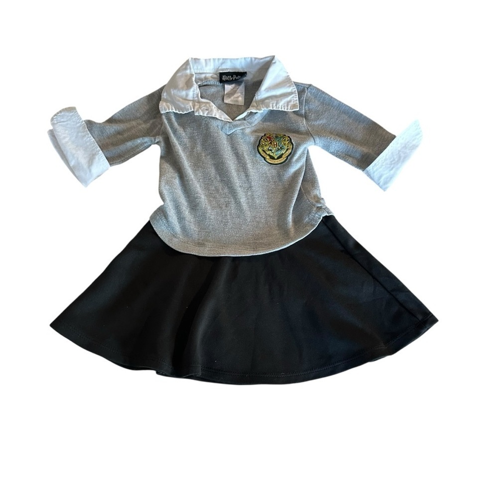 Harry Potter Slytherin-Inspired Girls Grey & Black Costume Dress